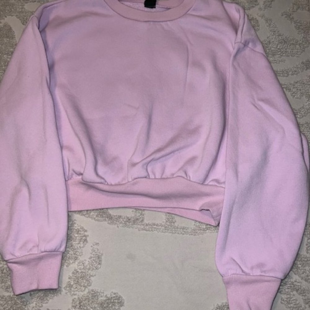 Lilac colored cropped sweatshirt by Wild Fable